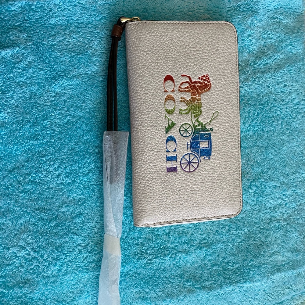 Leather Coach Rainbow colored Wallet